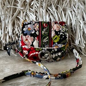 VERA BRADLEY Poppy Fields Little Hip Bag Crossbody Belt Bag Y2K Red Floral 2010